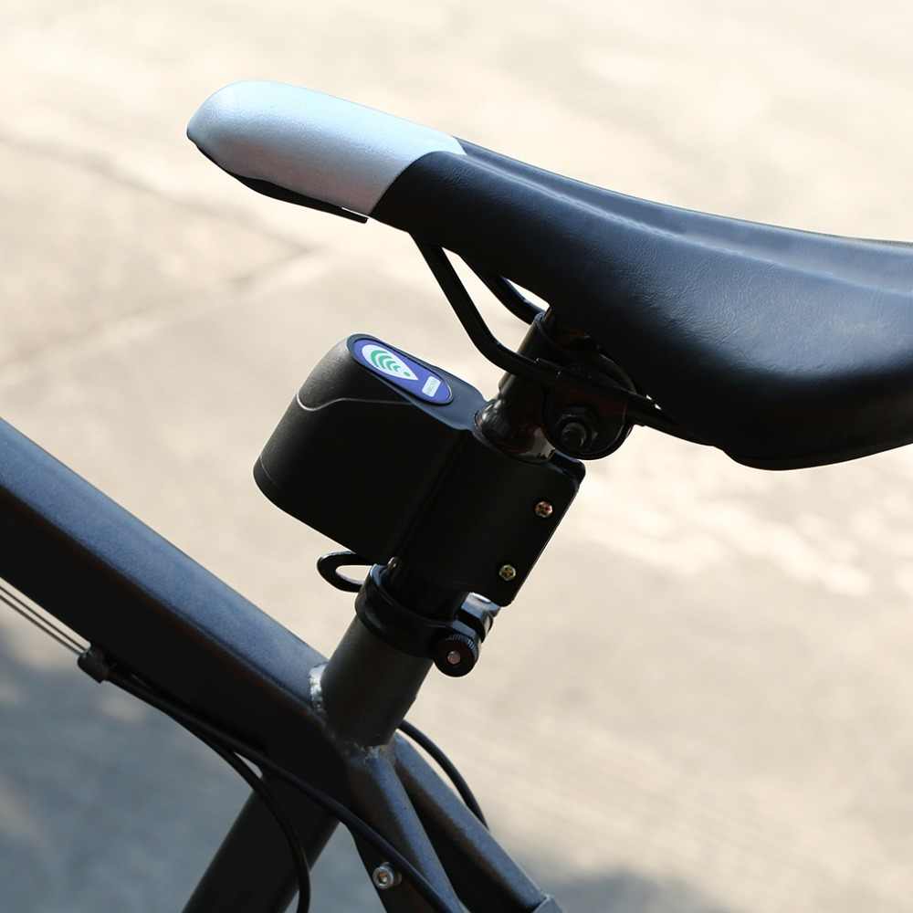 Bicycle Wireless Remote Control Anti-Theft Alarm, Shock Vibration Sensor Bicycle Bike Security Alertor Cycling Lock