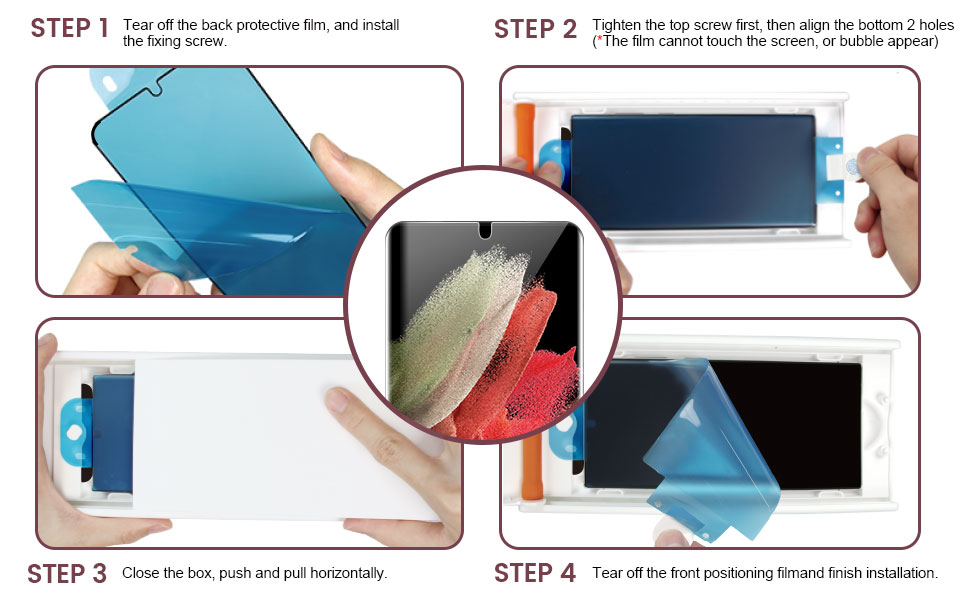Samsung S21 Ultra 5G Screen Protector Instructions